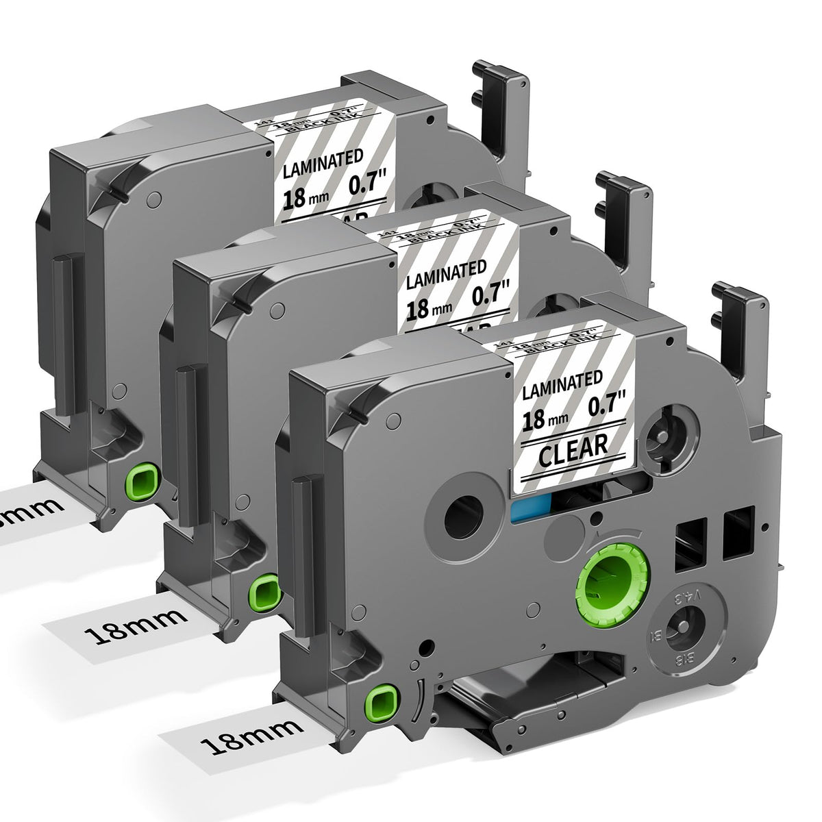Compatible with Brother P Touch Label Tape TZe-141 18mm 0.7" Black on Clear