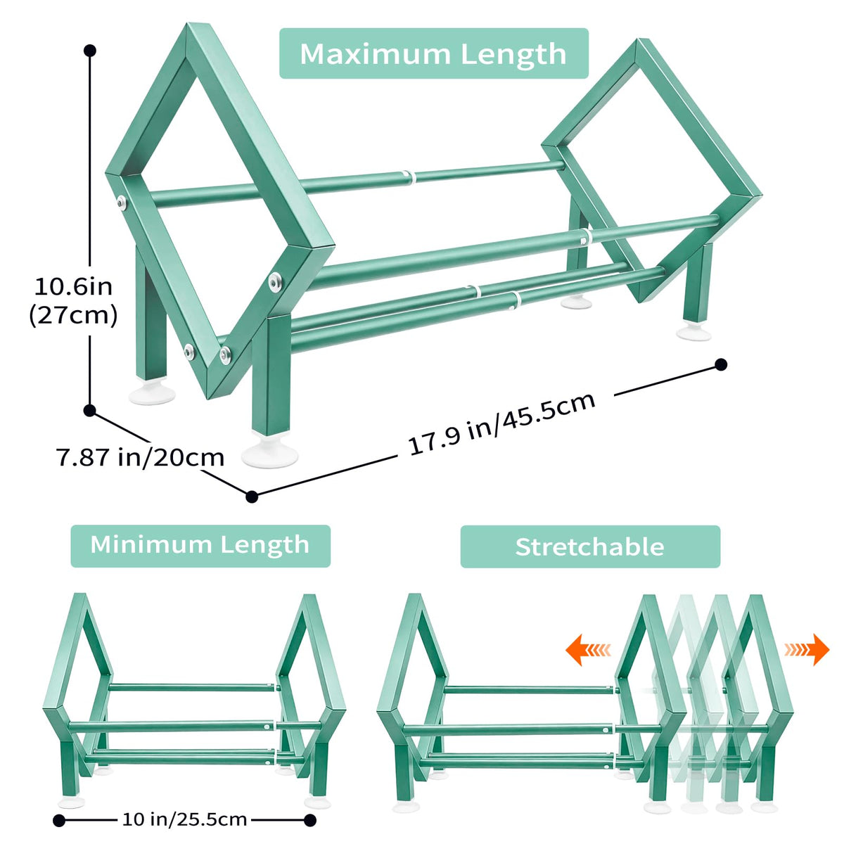 Expandable Desktop Bookshelf Organizer, Small Tabletop Book Storage Rack