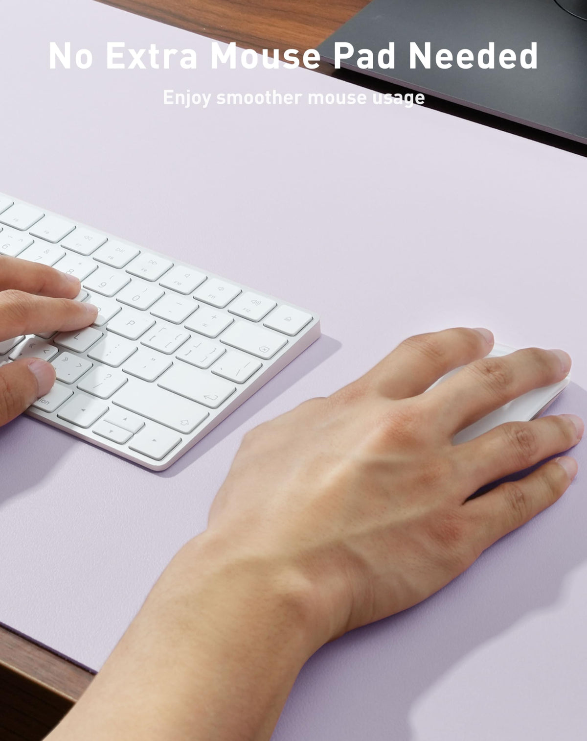 Aothia Faux Leather Desk Mat - Large Mouse Pad, Non-Slip PU Leather Blotter, Waterproof Writing