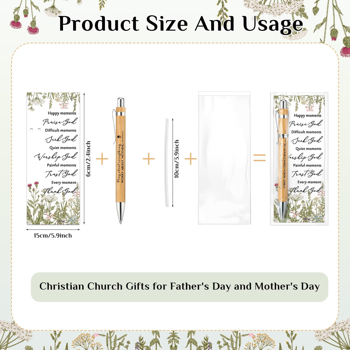 Chivertion 80 Set Christian Religious Gifts Bulk, Bamboo
