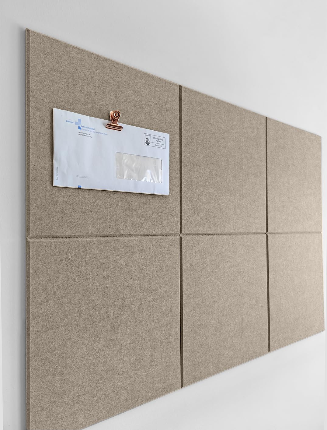 DECORITA Cork Board 24 x36 Alternative - 6 Pack Felt Wall Tiles with Safe Removable Adhesive Tabs