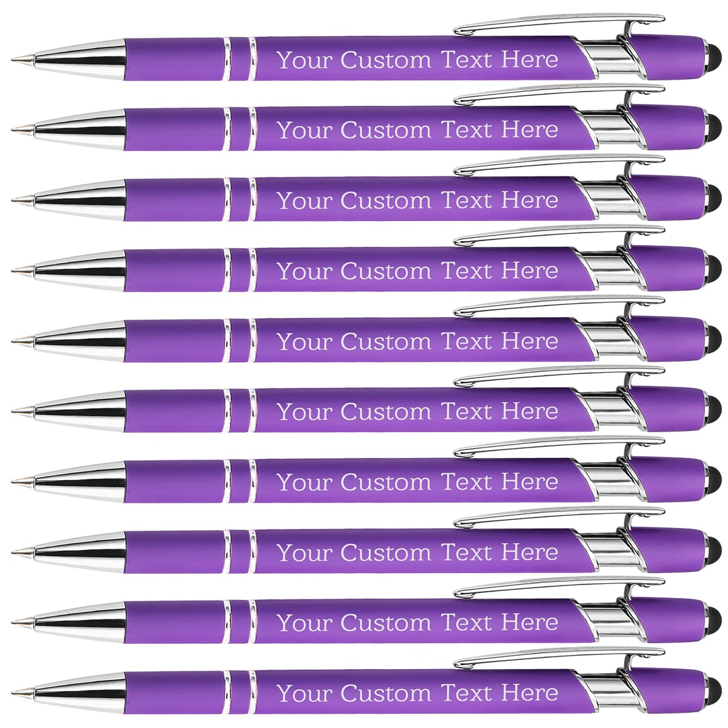 Personalized Custom Pens Bulk Free Engraving with Name Message Customized Ballpoint Pens Stylus for