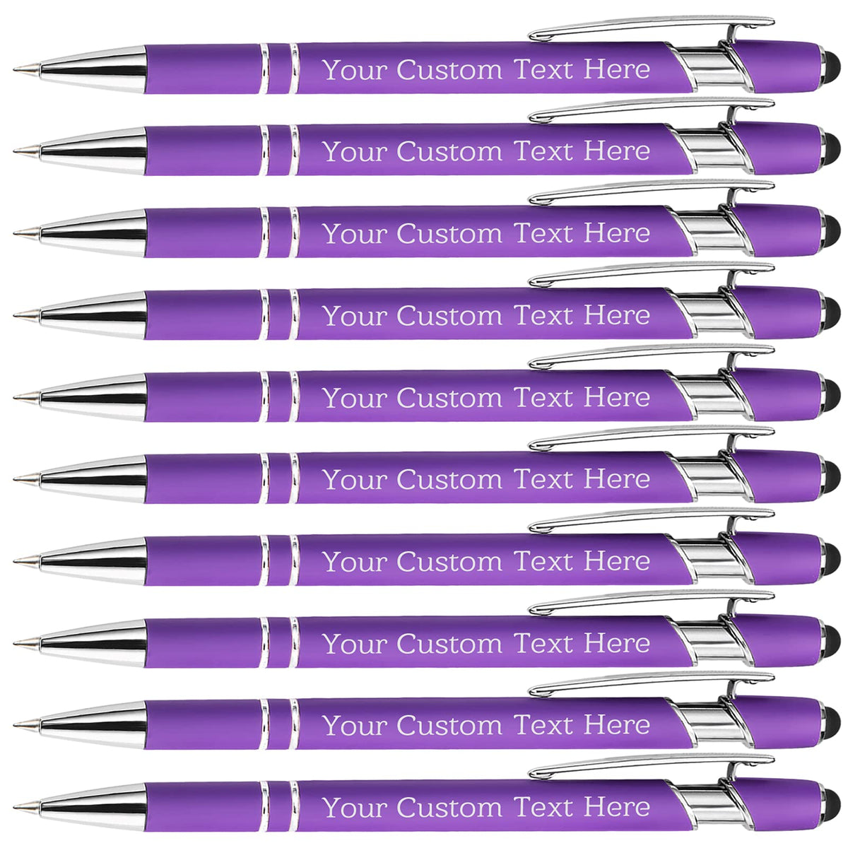 Personalized Custom Pens Bulk Free Engraving with Name Message Customized Ballpoint Pens Stylus for