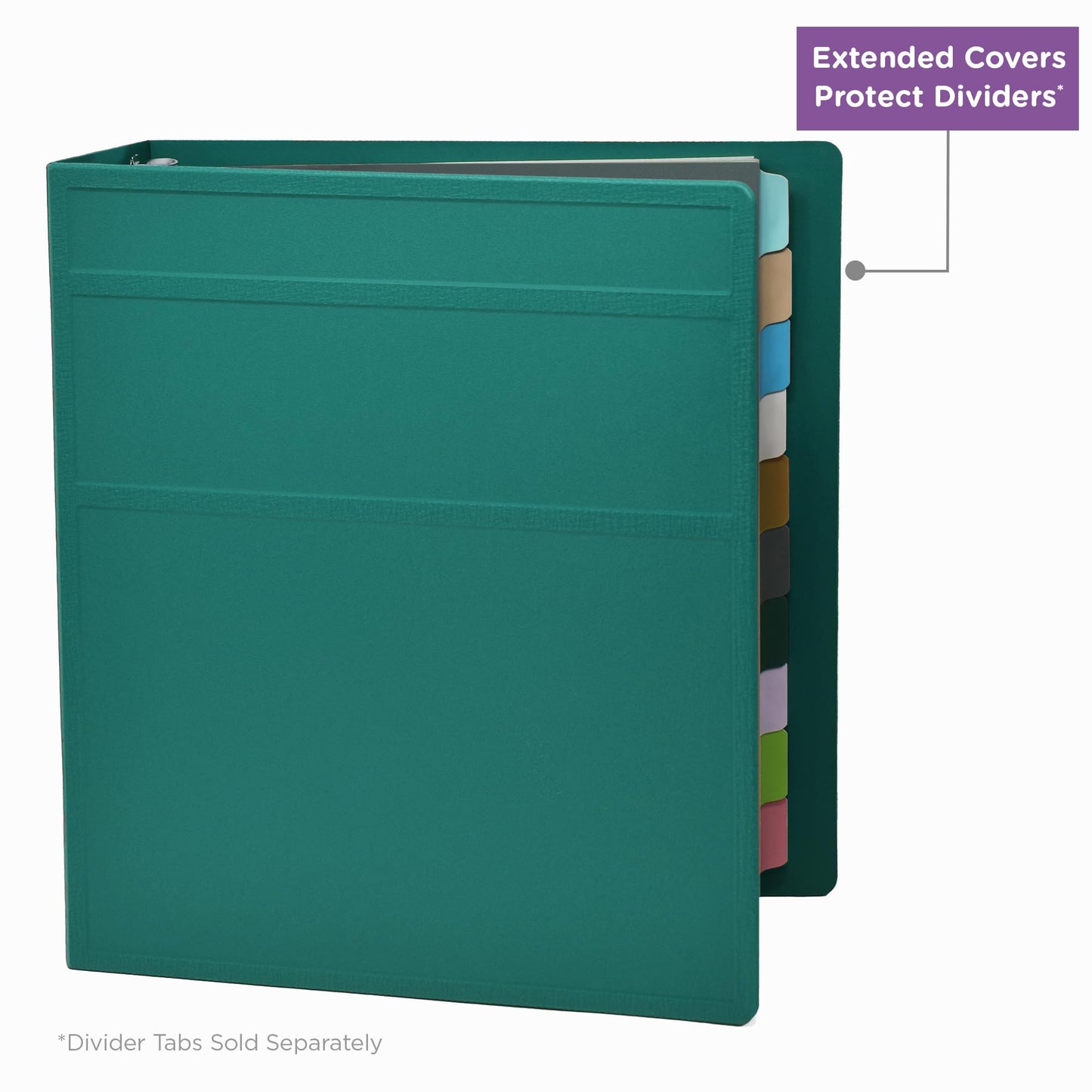 Carstens 2-Inch Heavy Duty 3-Ring Binder - Side Opening, Teal, Durable Plastic, Precision No-Gap