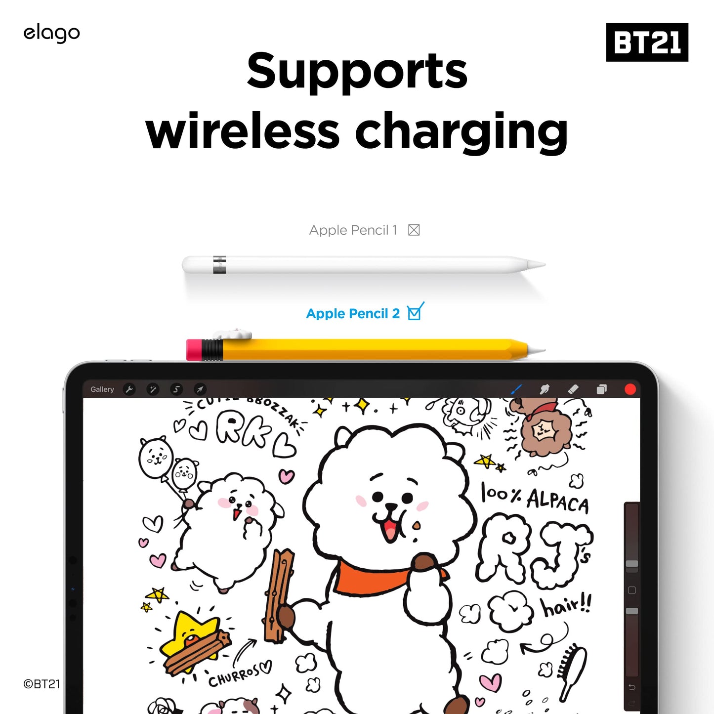 elago l BT21 for Apple Pencil Pro & 2nd Gen