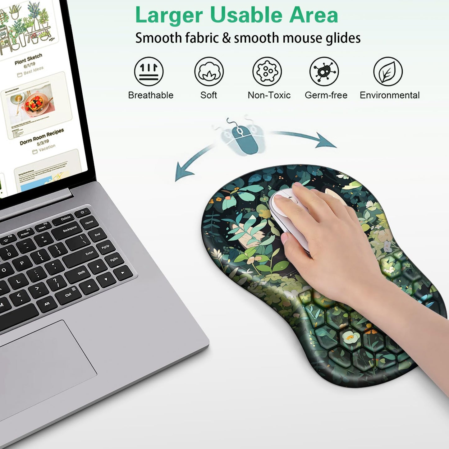 Mouse Pad with Wrist Rest, Canjoy Ergonomic Wrist Support with Massage
