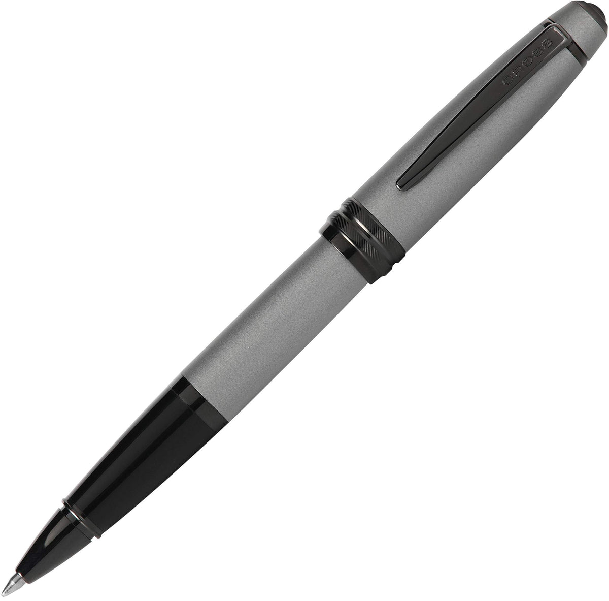 Cross Bailey Matte Gray Lacquer Rollerball Pen, Medium Point, Black Ink