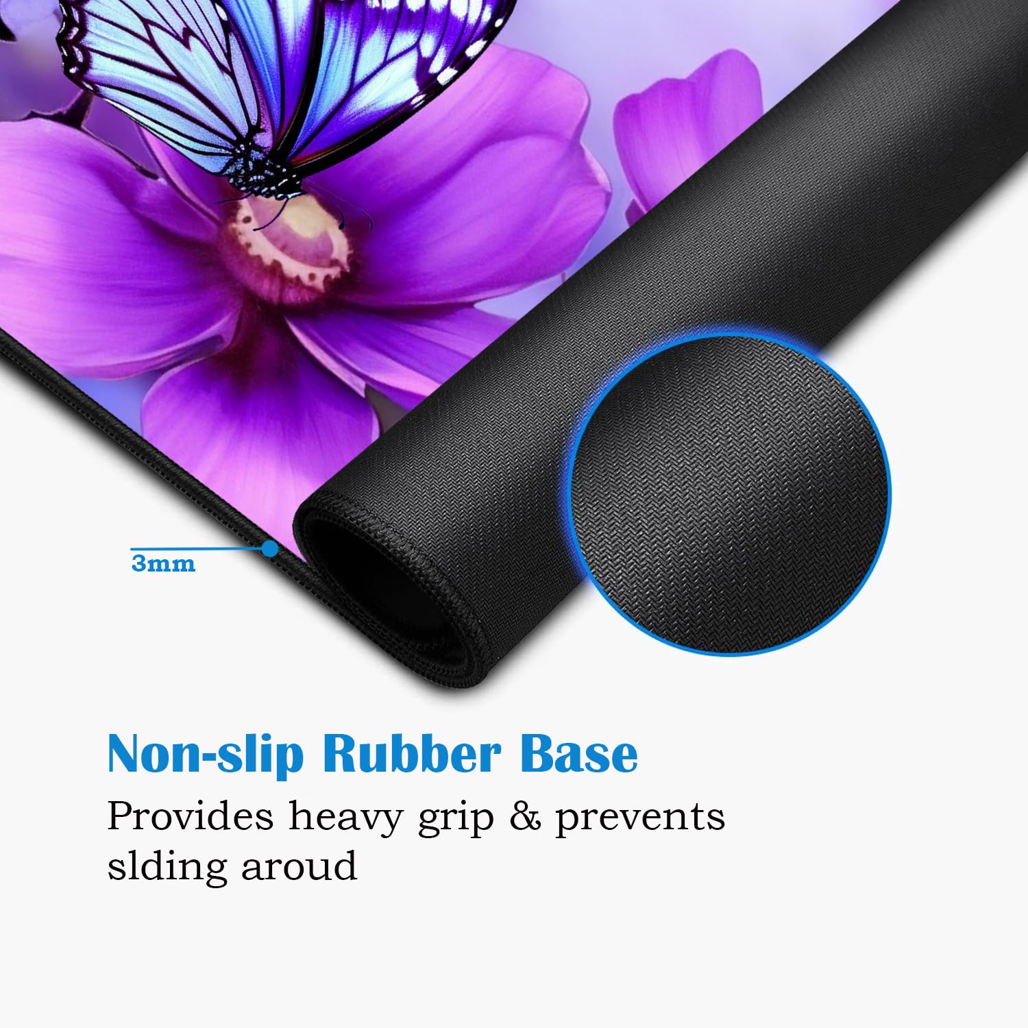 Desk Pad Mat Gaming Mouse Pads with Coasters,Stitched Edges Design Mouse Pad XXL Large Mouse Pad