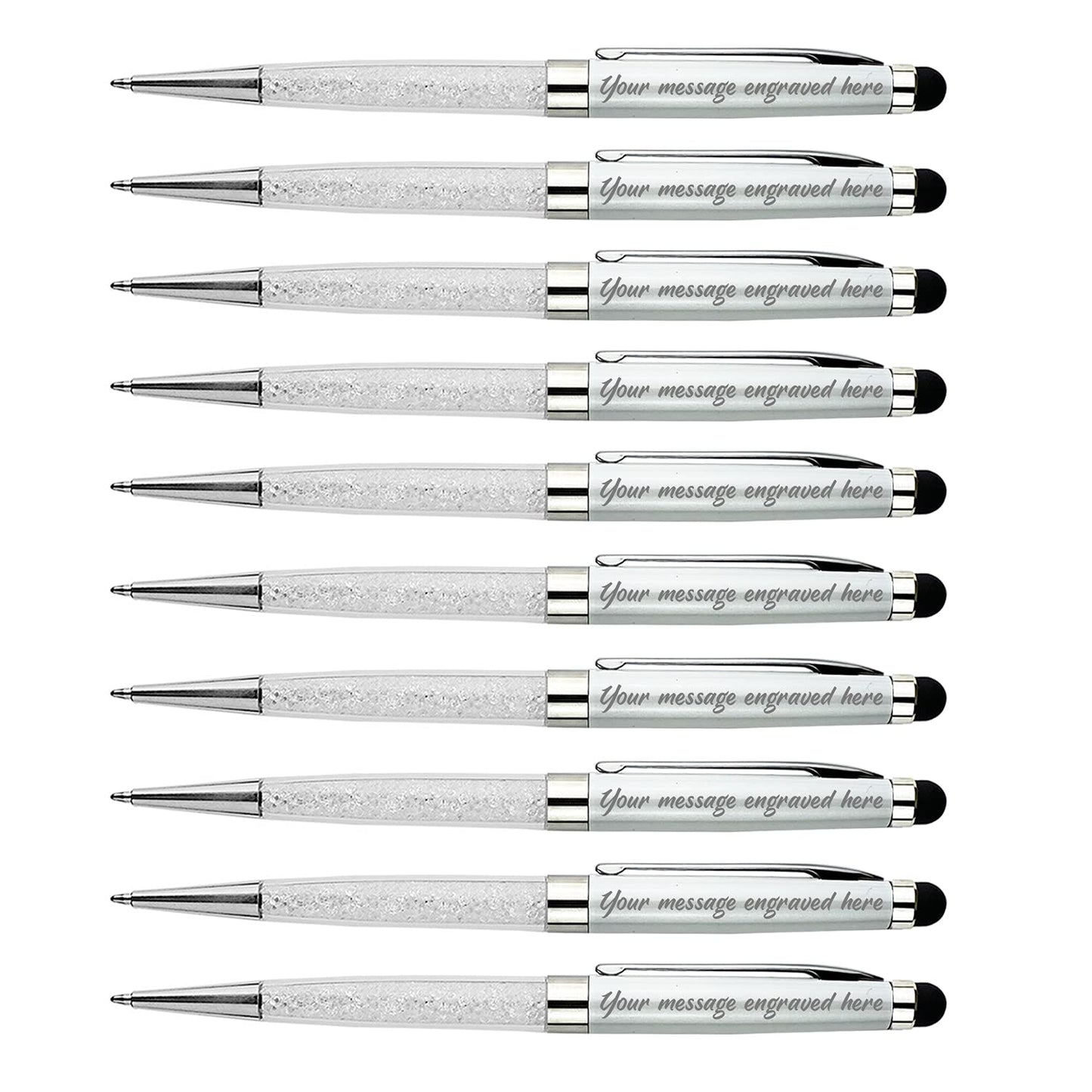 Ancolo Engraved Ink Pens Luxury Business Pen with Stylus Tip Crystal