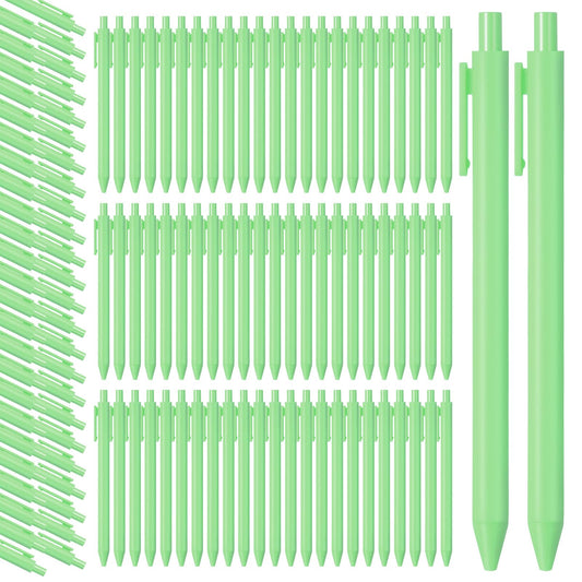 Teling 100 Pcs Ballpoint Pens Retractable Comfortable Cute Stylish Writing Pens in Medium Point 1.0