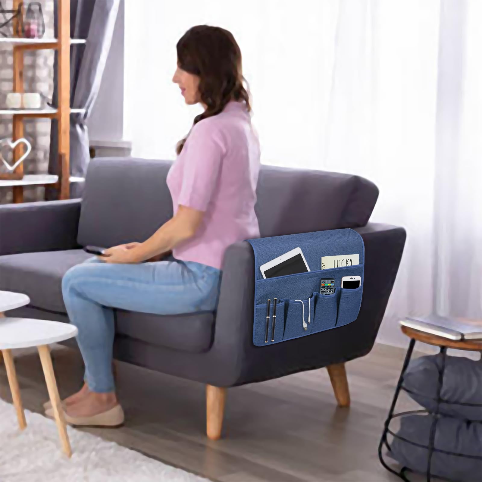 Remote Control Holders for Armchairs, Couch Caddy, Featuring Non-Slip Bases