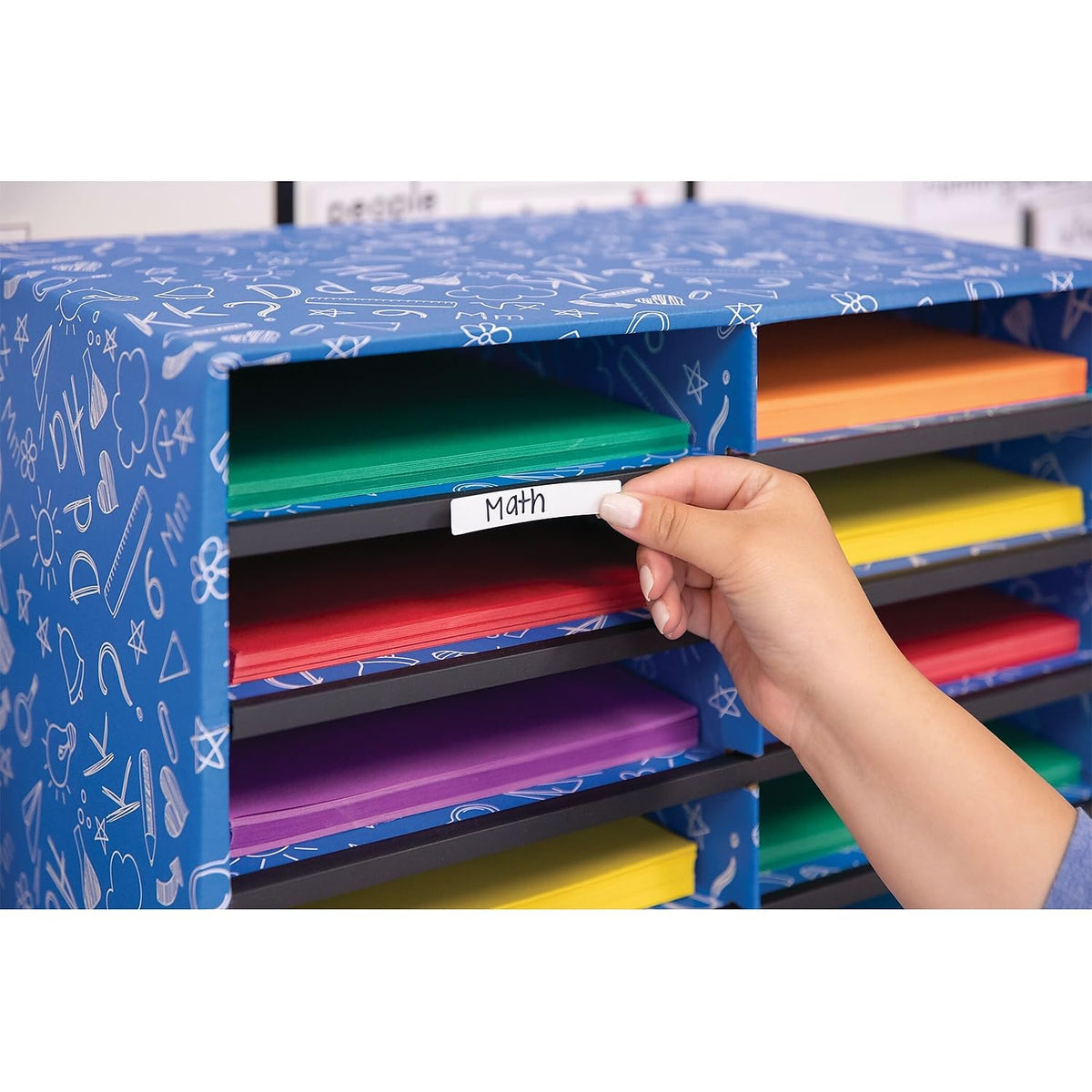 Bankers Box 10-Compartment Mail Sorter, 19.5" x 12.375", Blue