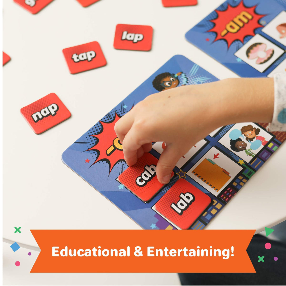 Super Words - CVC Word Builders, Phonics Games, Rhyming Words Game for Kids, Kindergarten Learning