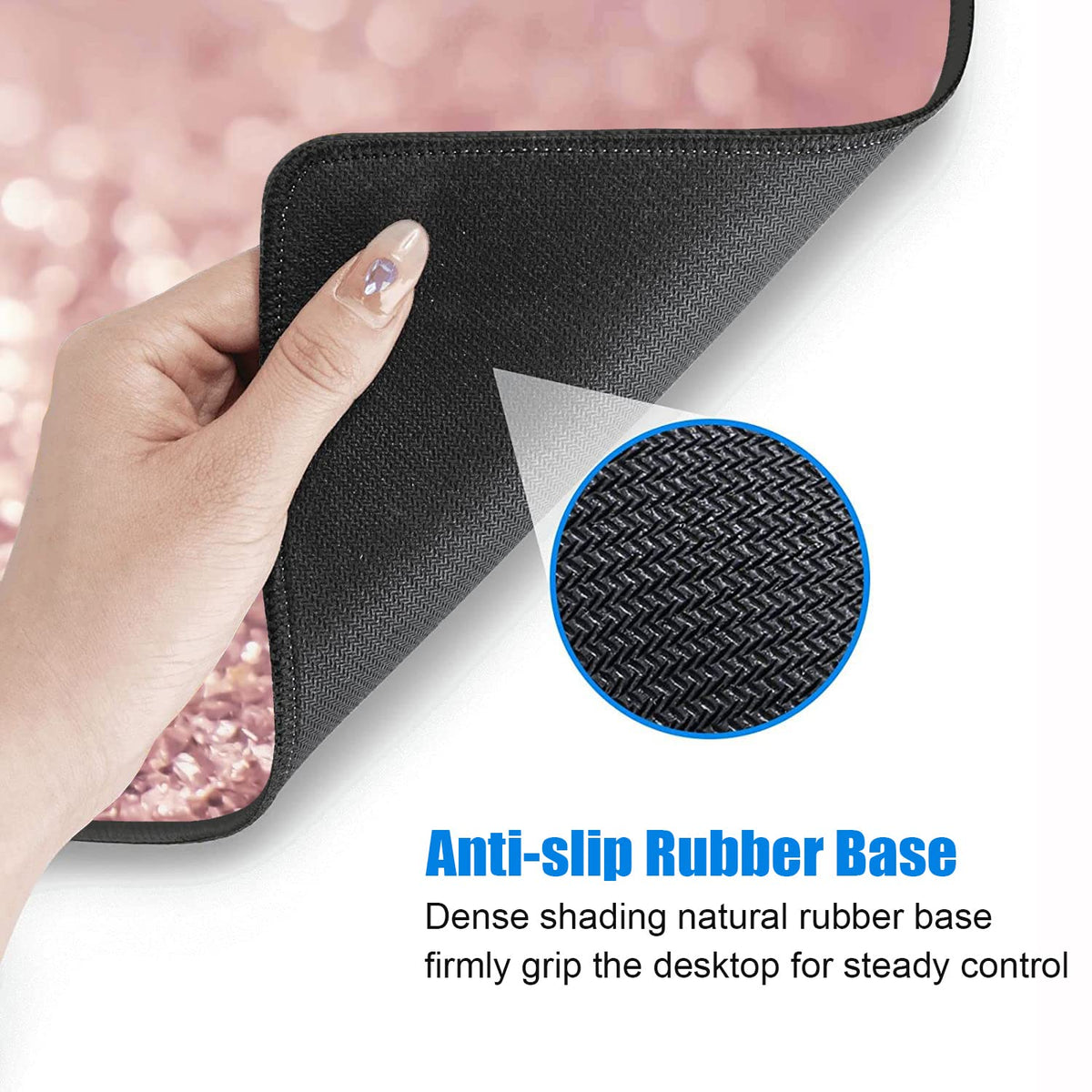 Desk Pad Mat Gaming Mouse Pads with Coasters, 31.5"x 11.8" XXL Large Gaming Mouse Mat Desk Pad with