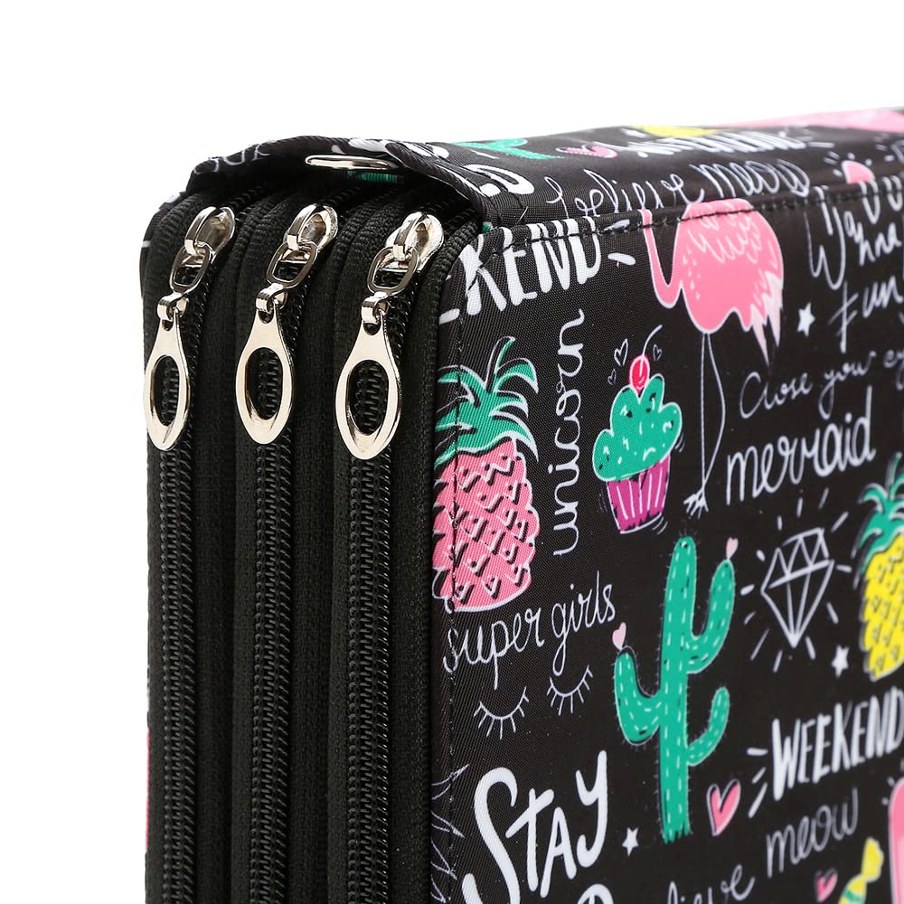 Lbxgap 124 Slots Pencil Case Organizer w/Removal Handle Strap