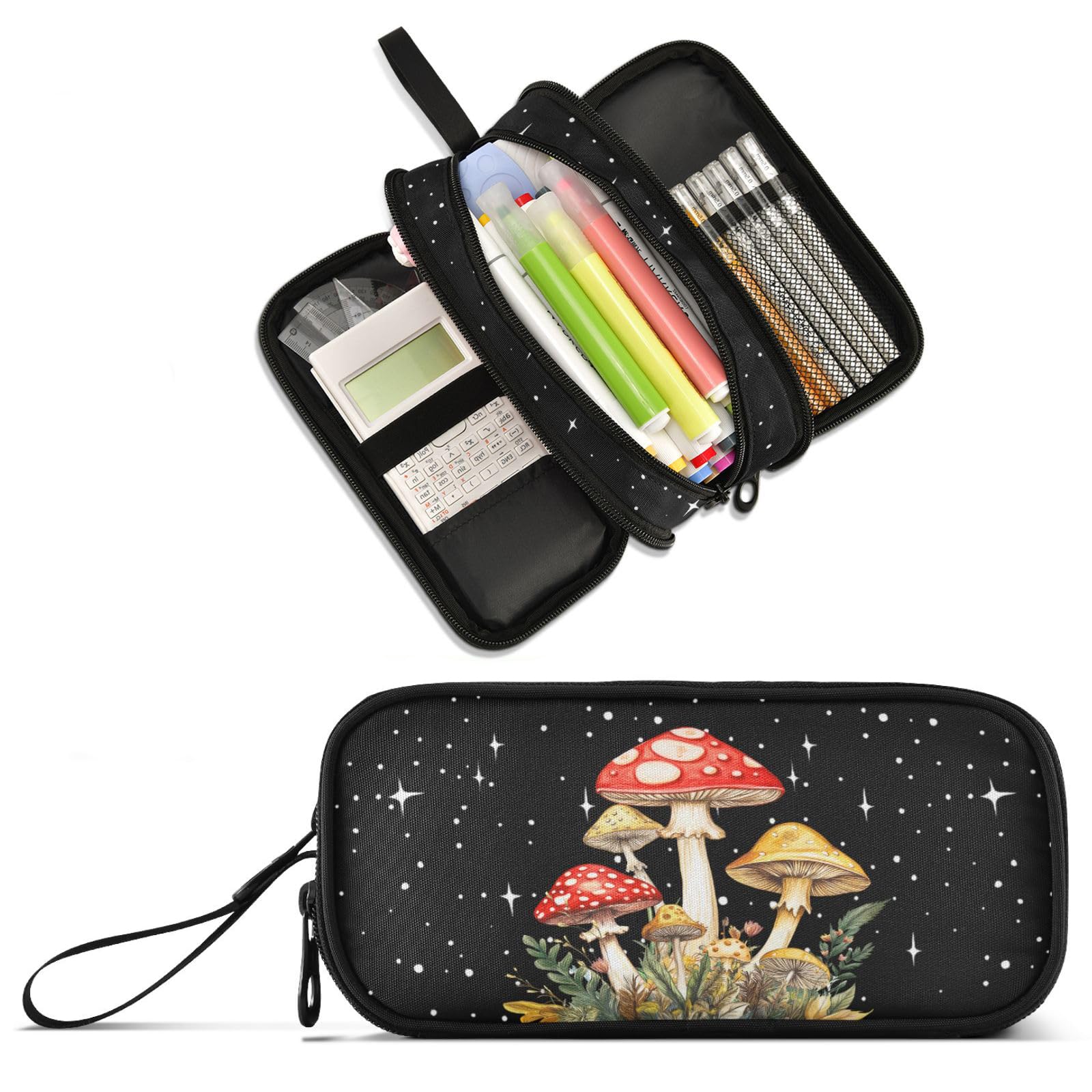 XUWU Mushroom Large Capacity Pencil Case Pencil Pouch Pen Box