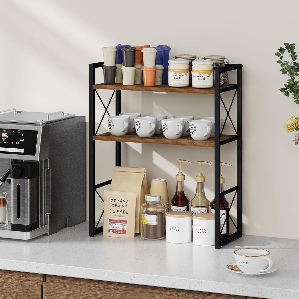 YINMIT Desk Shelf Organizer for Top of Desk with 3-Tier Open Shelves