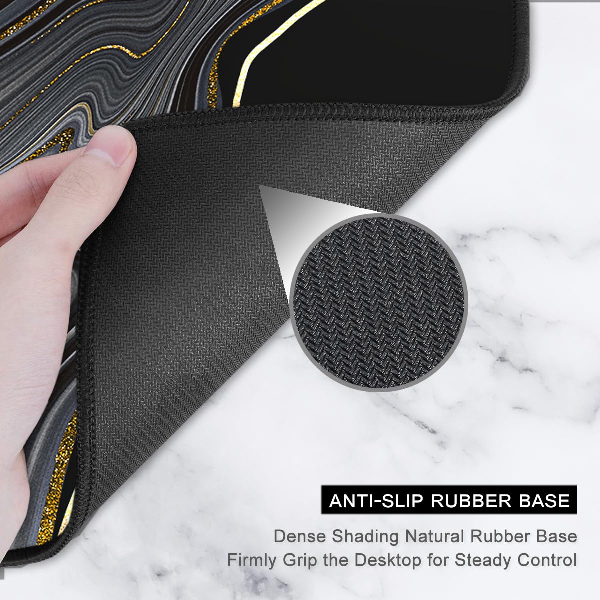 Auhoahsil Extended Mouse Pad, XXL Desk Pad Gaming Mousepad, Large Big Laptop Computer Keyboard Desk