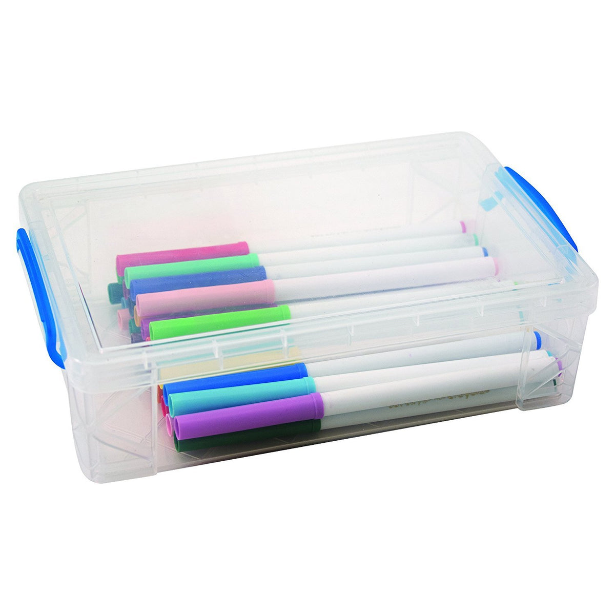 Super Stacker Large Pencil Box, 9" x 5.5" x 2.63", Clear, Sold as 3 Pack (37539)
