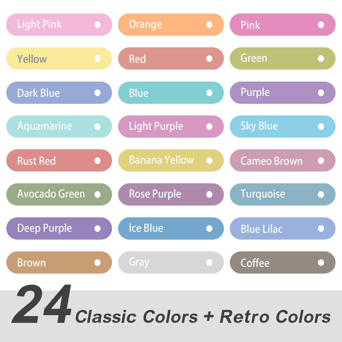 HANKU Pastel Highlighters No Bleed for Bible Study, 24 Assorted Colors