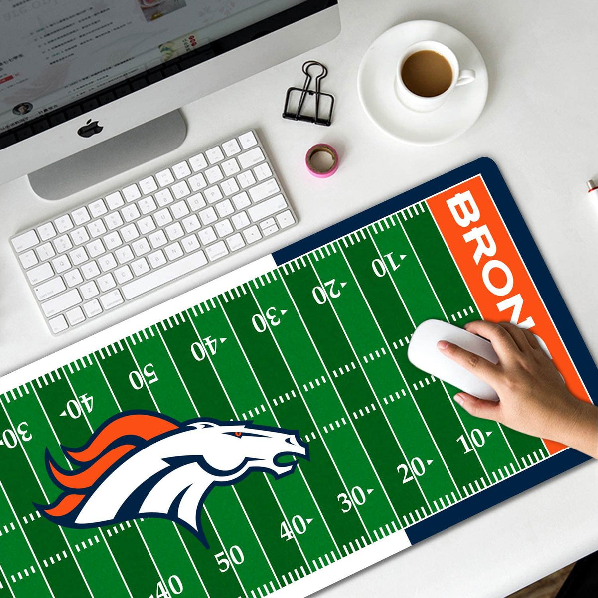 Large Gaming Mouse Pad, Mousepad with Non-Slip Rubber Base for Laptop Computer Desktop