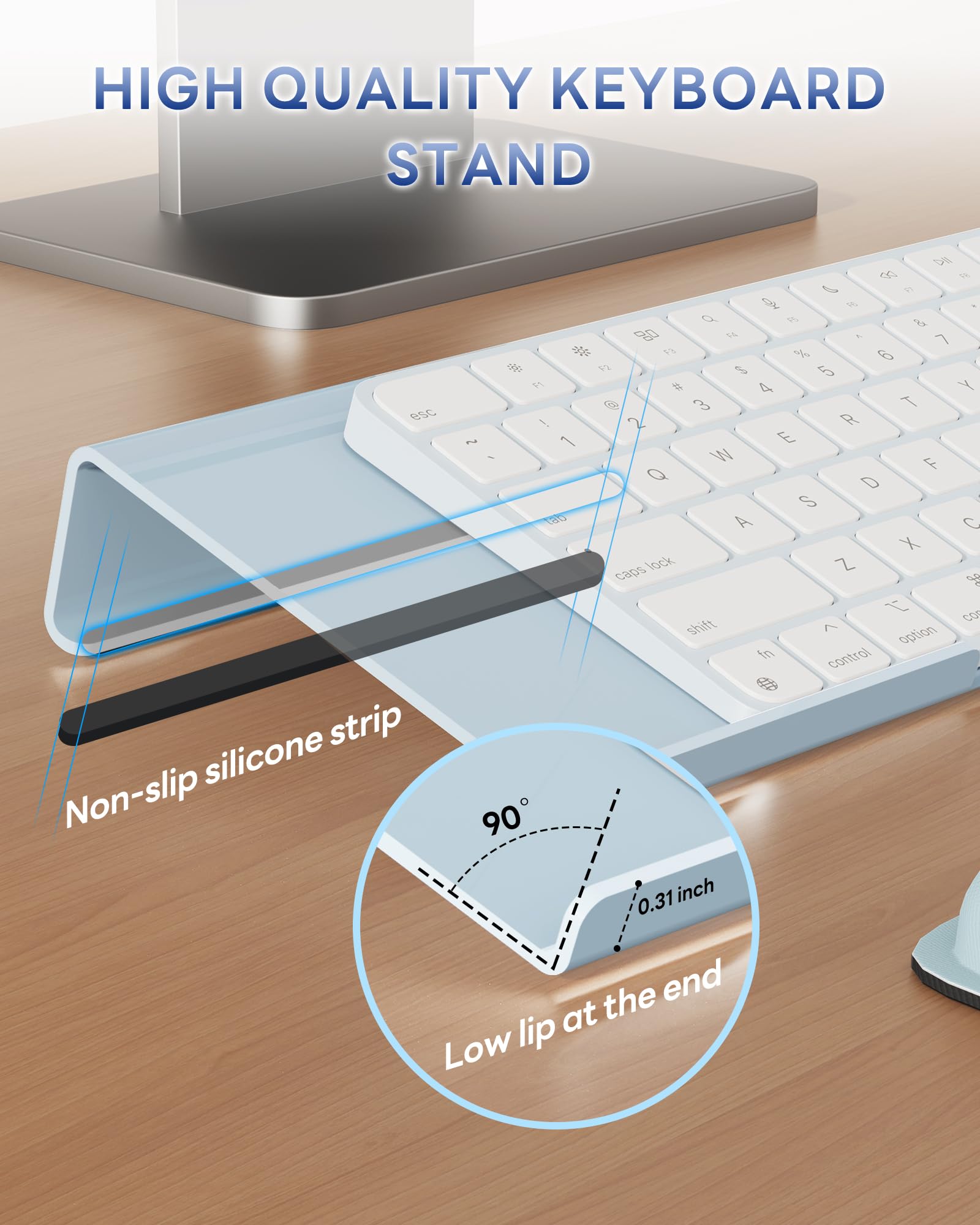 Laborio Computer Keyboard Wrist Rest, Keyboard Riser Stand for Desktop