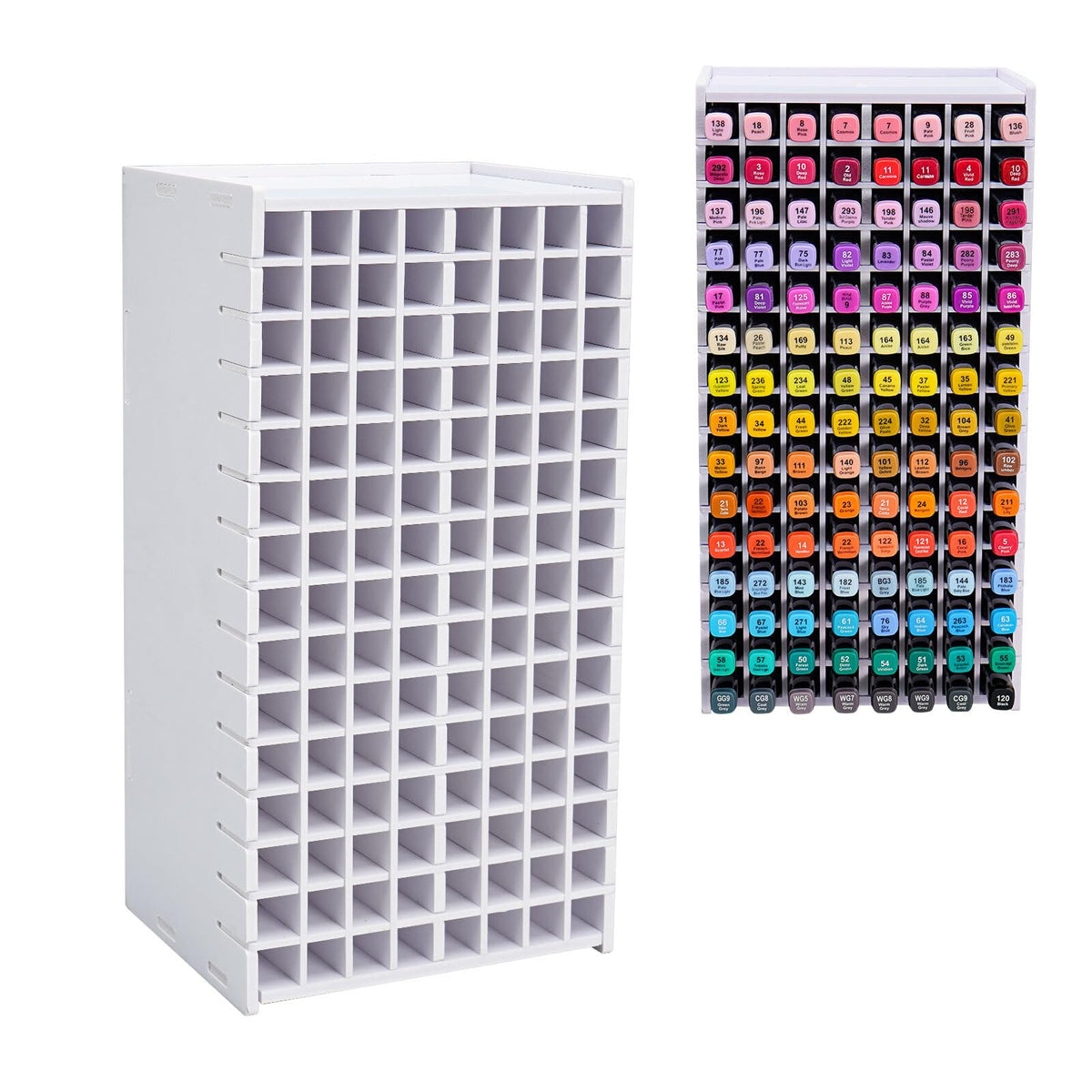 SANFURNEY Art Marker Storage Rack for 120 Markers