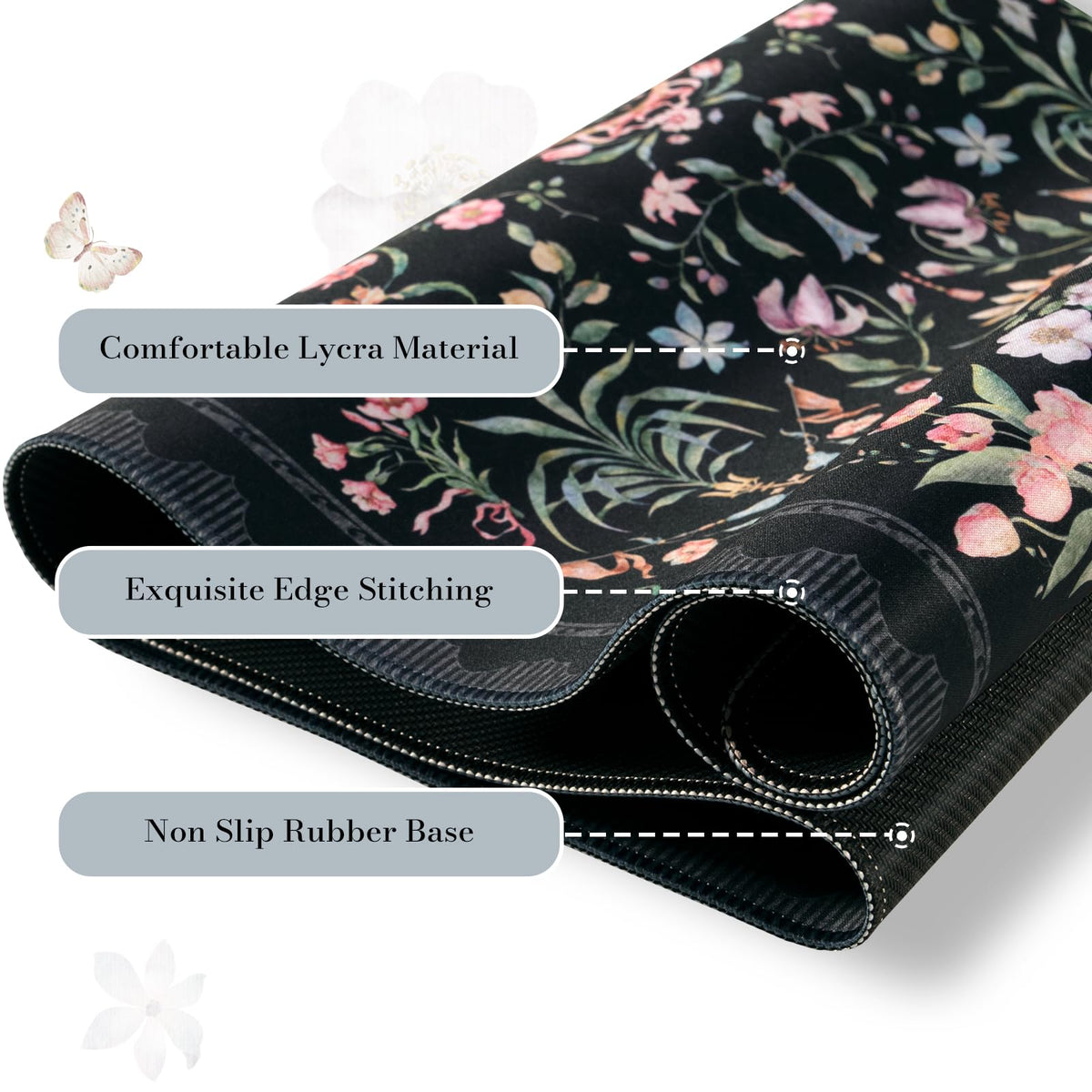HAOCOO Black Desk Mat, 35.4" x 15.7" Computer Pad for Office Work Home