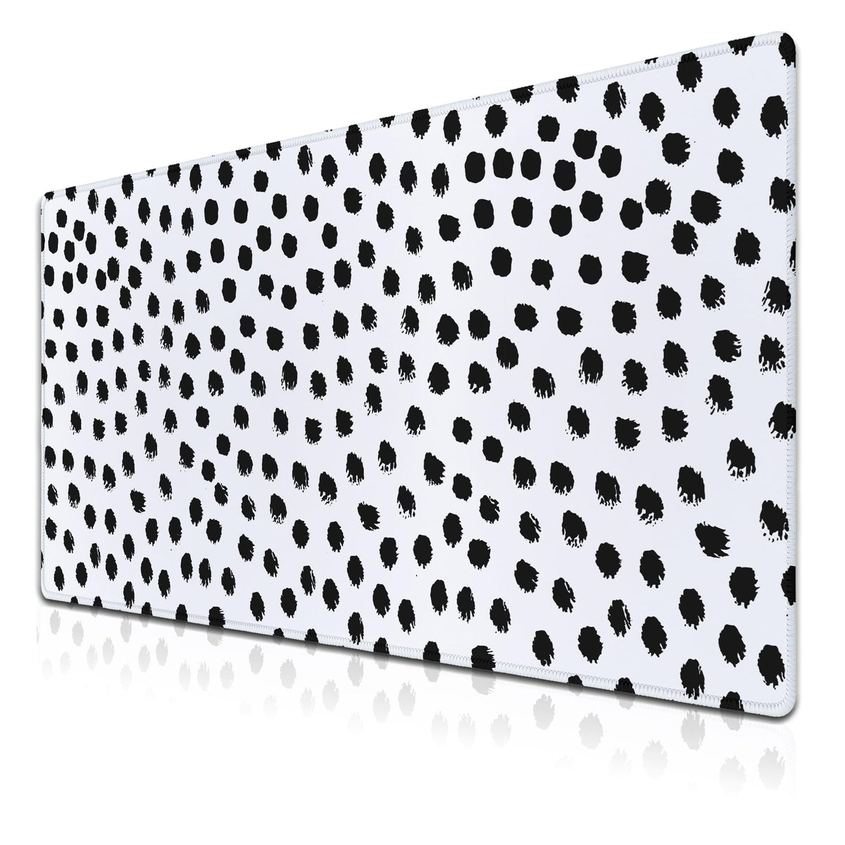 Samgula Big Gaming Mouse Pad - Black/White Desk Pad, Large Non-Slip Rubber Base Waterproof with