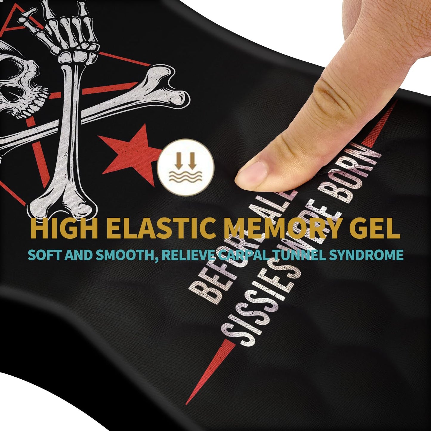 Hokafenle Ergonomic Mouse Pad Wrist Support with Massage Design, Wrist Rest Pain Relief Mousepad