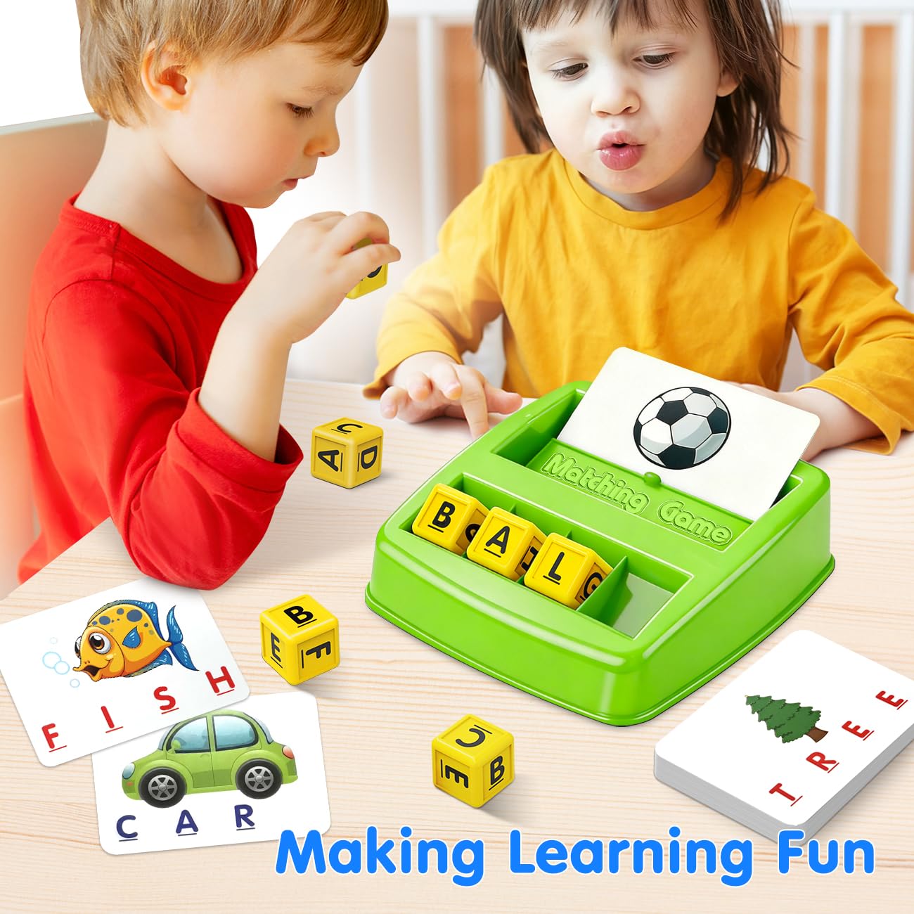 Matching Letter Game for 3 4 5 Year Old Girls Gifts, ABC Learning Toys for Kids Age 3-5
