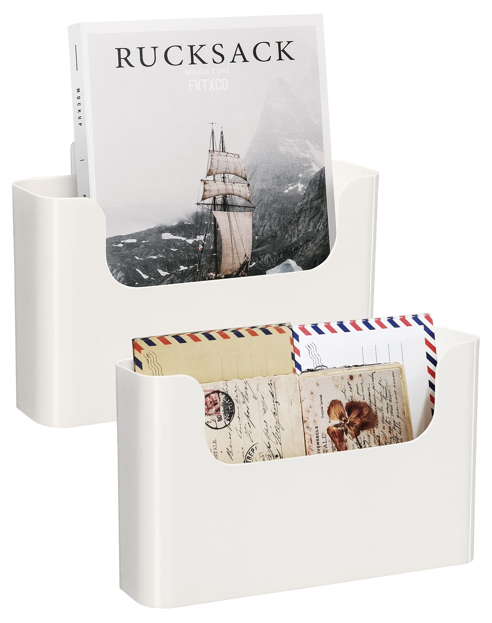FKTXCO Wall Mount File Organizer Holder Hanging File Organizer Door Office Mail Supplies Storage