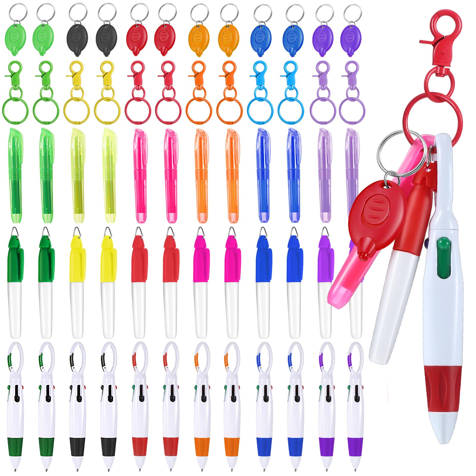 Chinco 60 Pcs Christmas Nurse Gift Set Badge Accessories,Colorful