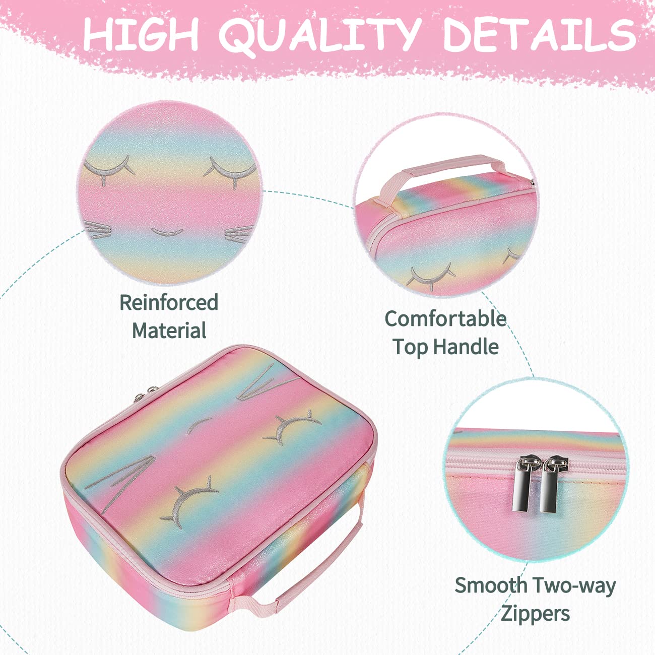 VASCHY Large Pencil Case Bag, Art Supply Marker Organizer Big Pen Pouch with Detachable Layers
