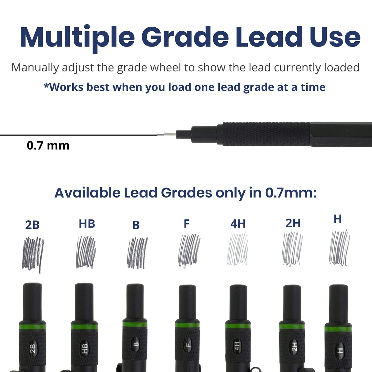 Pacific Arc Chromagraph Metal Mechanical Pencil .7 mm Black Barrel Mechanical Pencil with Built In