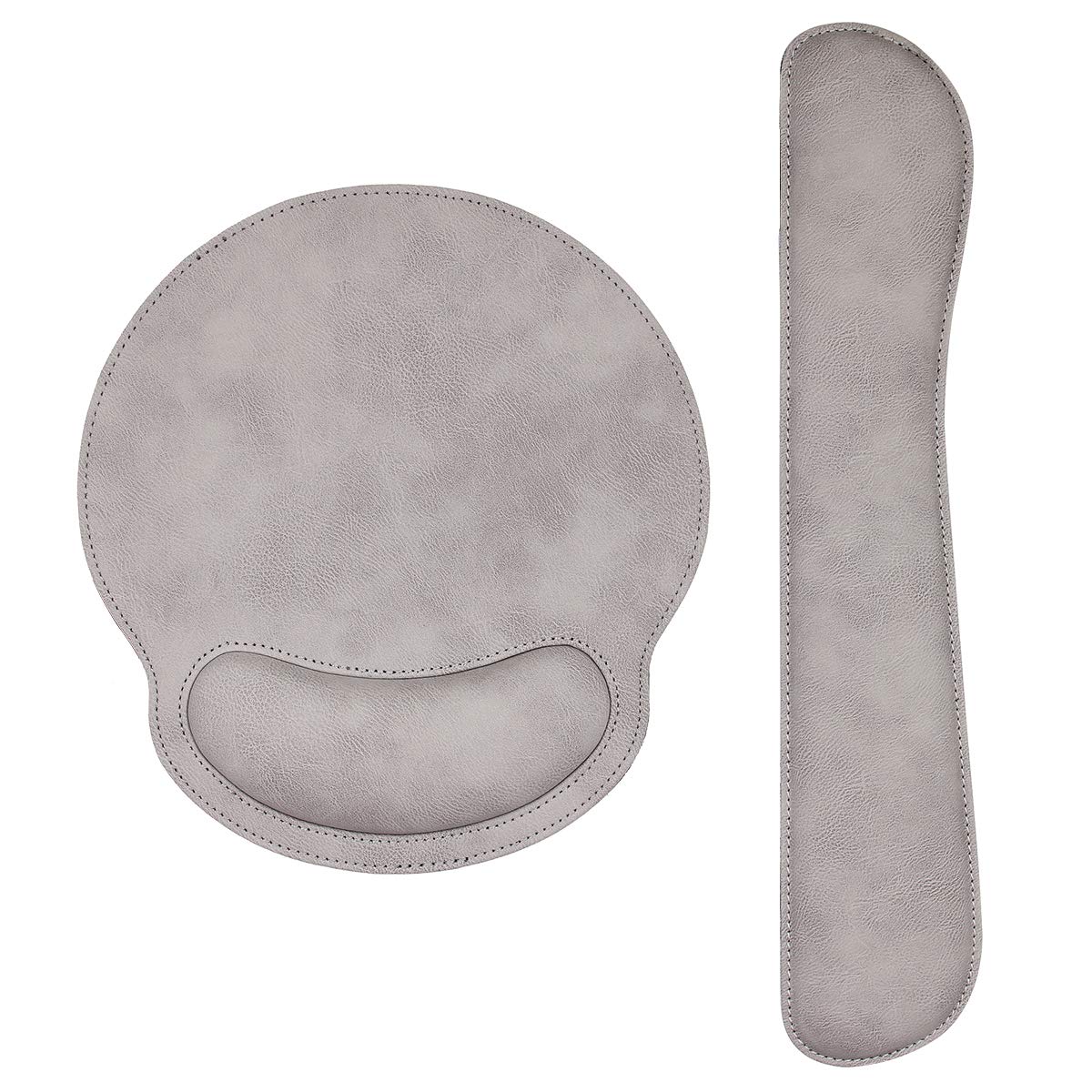 RICHEN Ergonomic PU Leather Keyboard Wrist Rest and Mouse Pad with Wrist Support, Memory Foam Set
