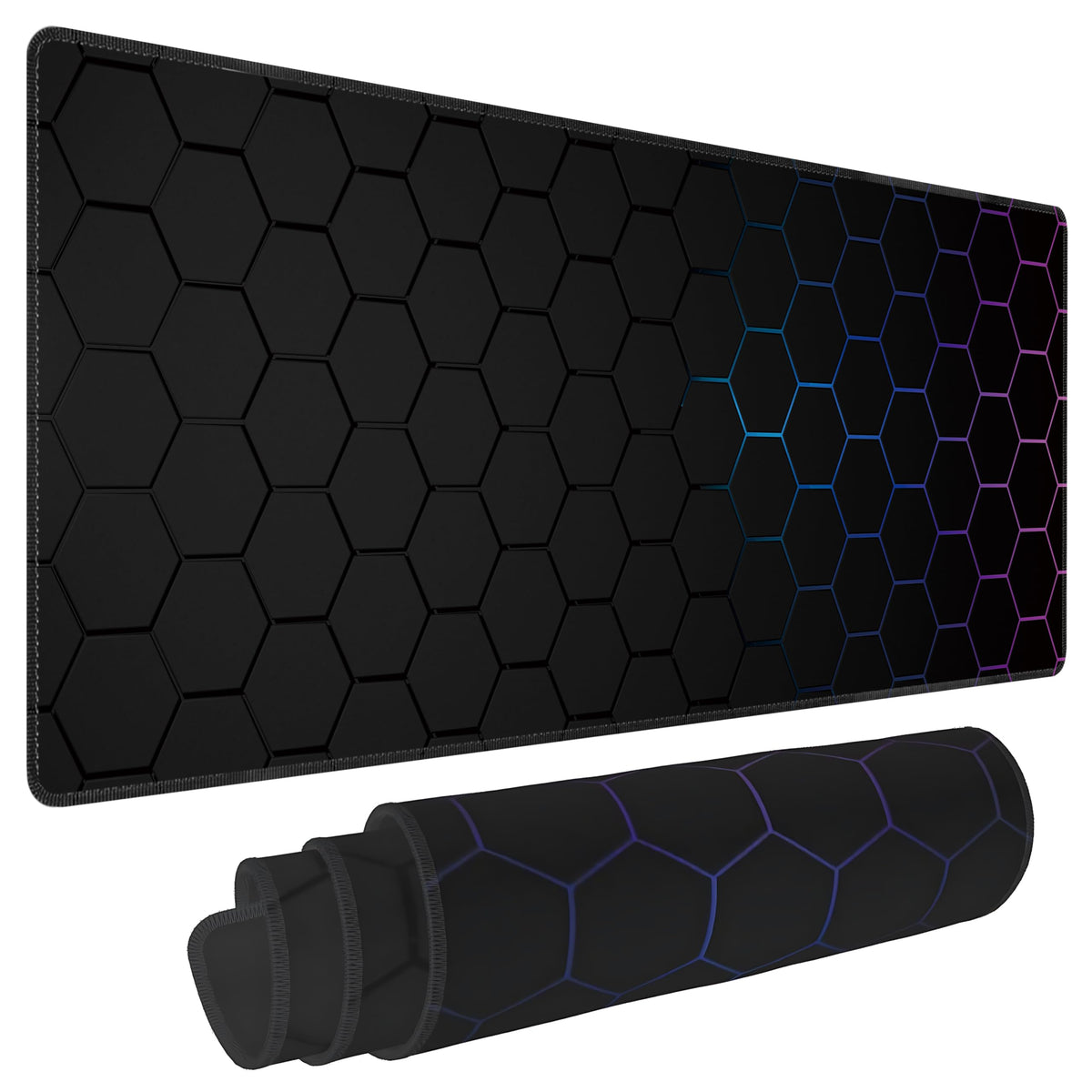 Hexagon Honeycomb Large Mouse Pad,Gaming Keyboard Desk Pad,Extended Mouse Mat Non-Slip Rubber Base
