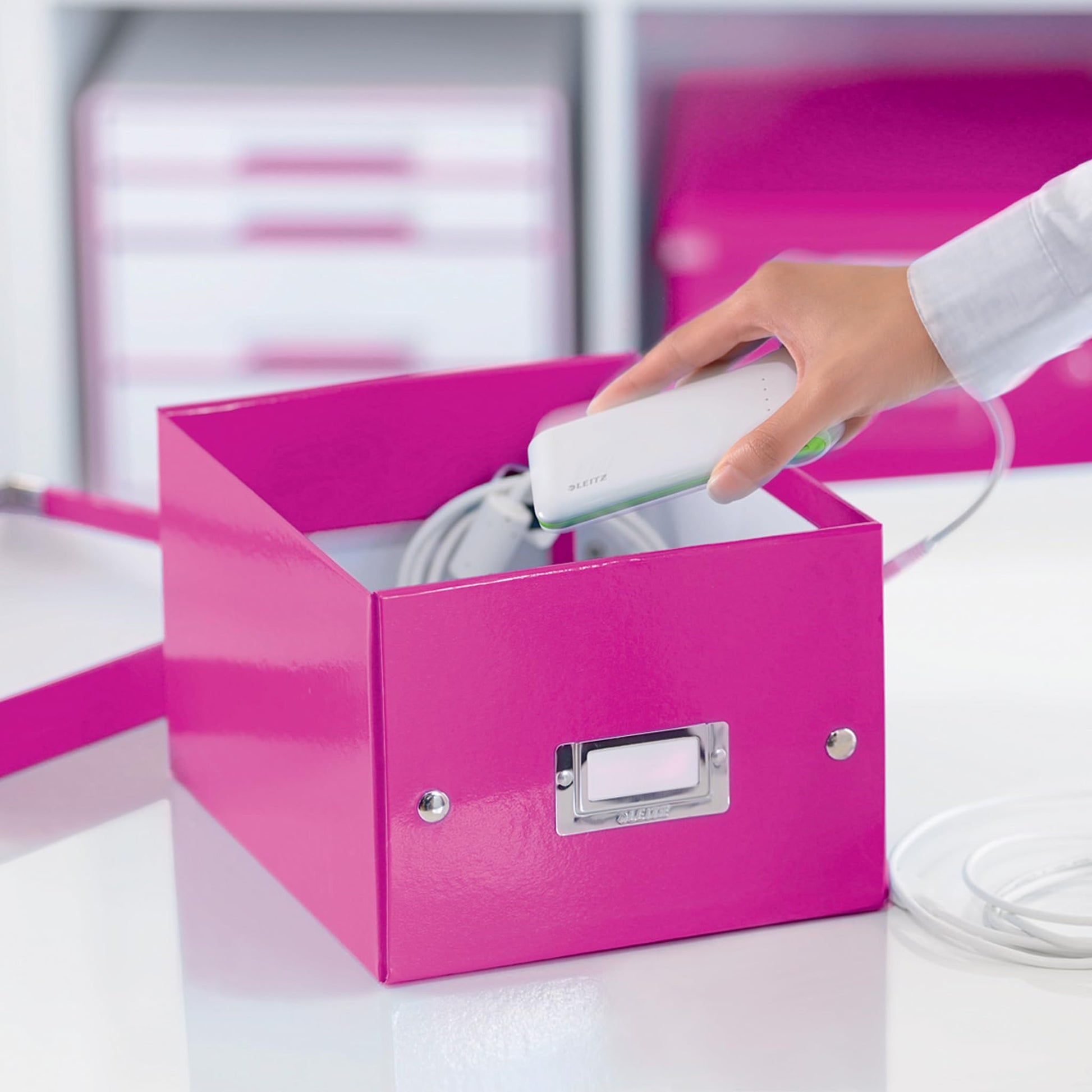Leitz A5 Storage Box, Click and Store Range 60430001 - Small, White Storage Box A5
