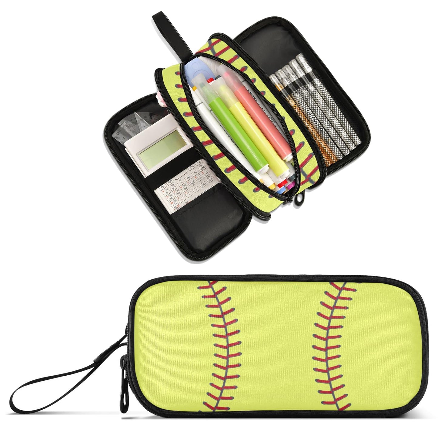 XUWU Softball Large Capacity Pencil Case Pencil Pouch Pen Box