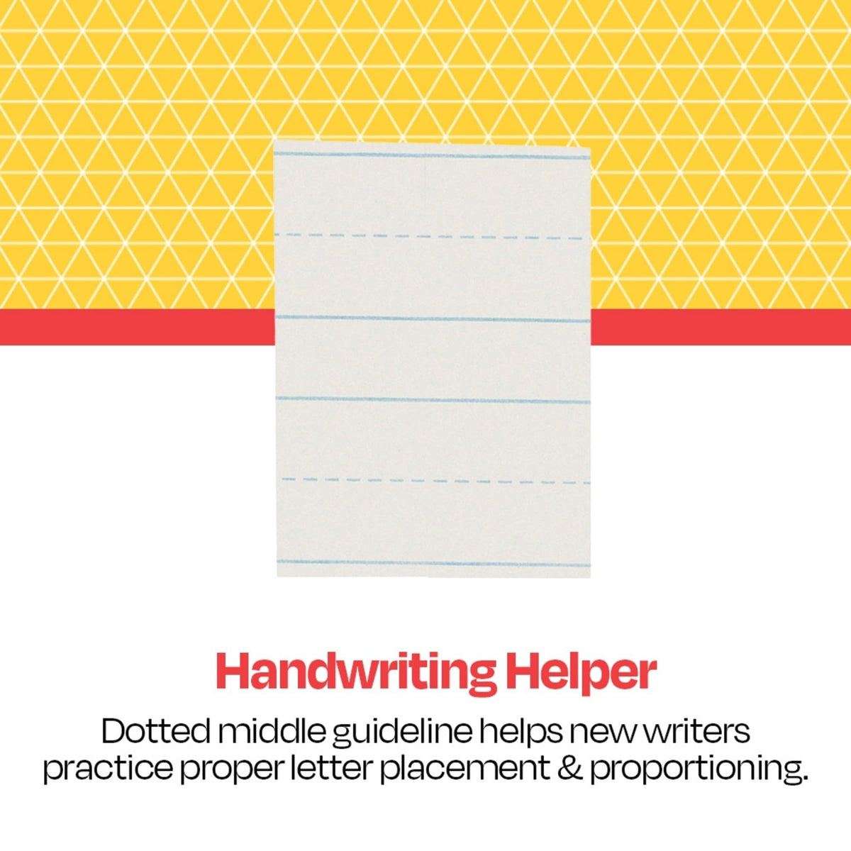 School Smart - 85350 Skip-A-Line Ruled Writing Paper, 3/4 Inch Ruled Long Way, 10-1/2 x 8 Inches