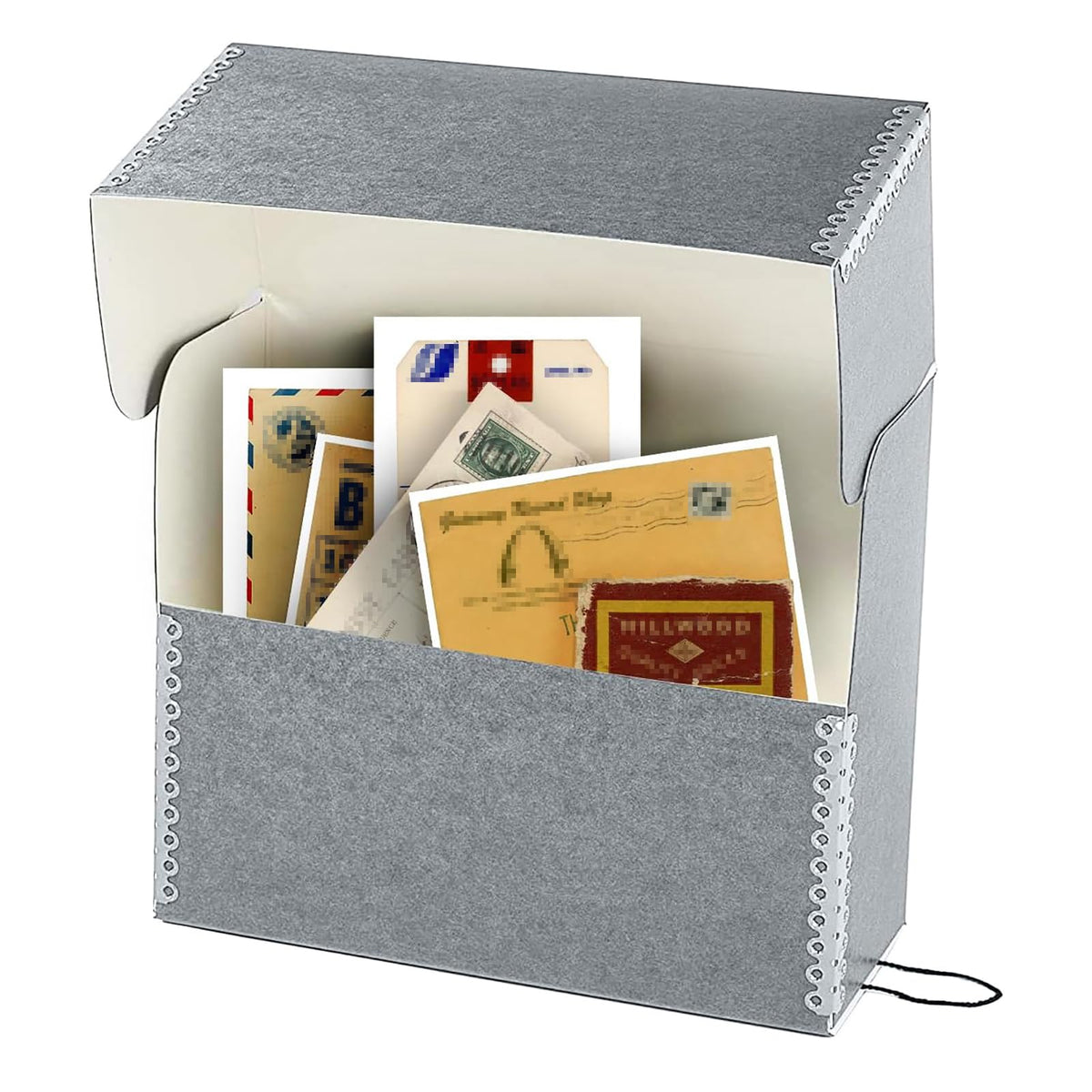 Lineco Archival Document Storage Box, Gray, 12.5" x 10.5" x 5"