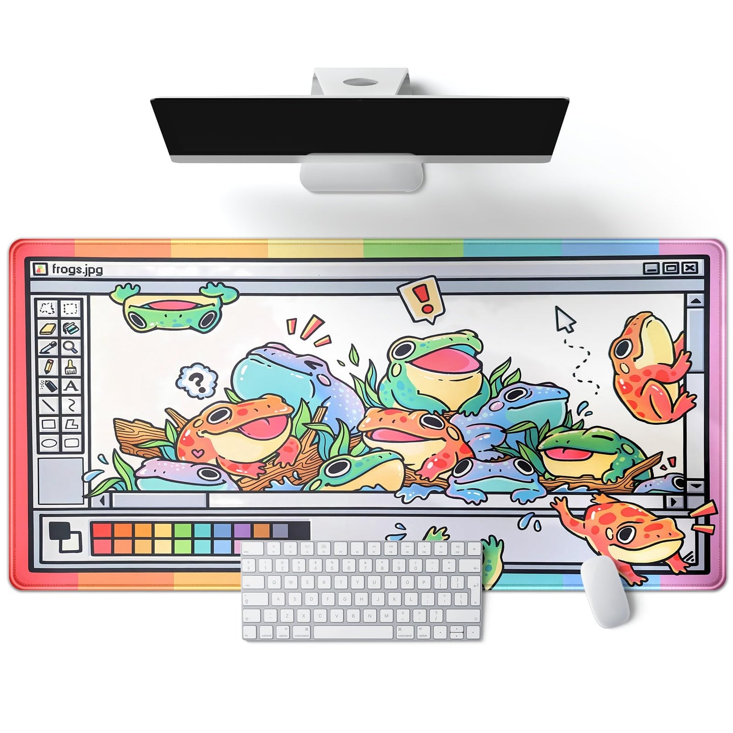 Frogs Mouse Pad Large Gaming Mousepad XXL Cool Frogs Desk Mat Cute Extended Desk Pad Computer