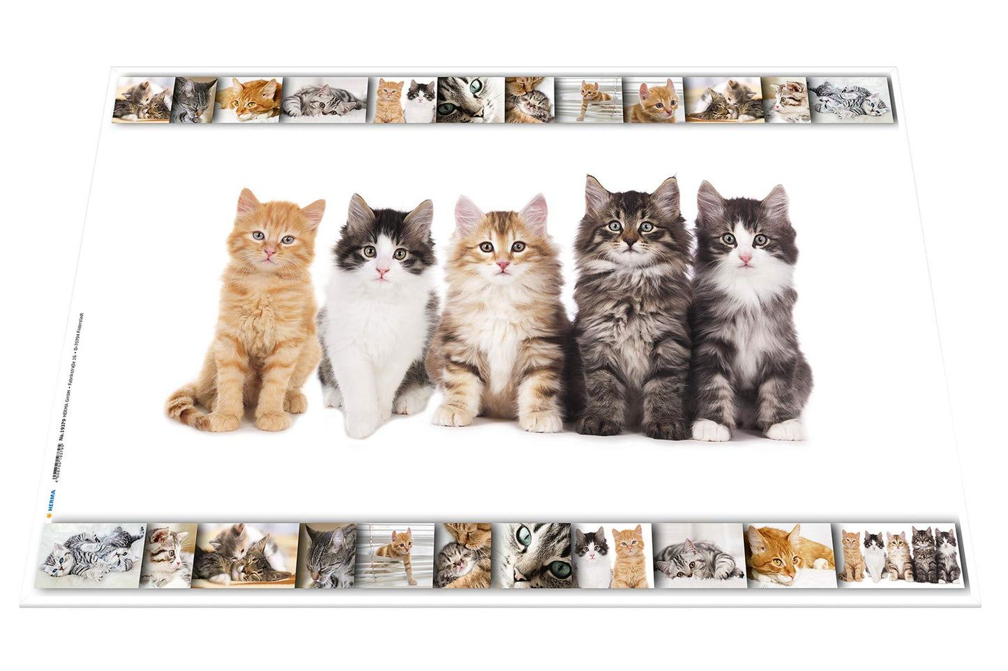 Herma 19378 Desk Mat Non-Slip (55 x 35 cm/Dogs, Motif On Both Sides, for Children 1 Mat Format 55 x