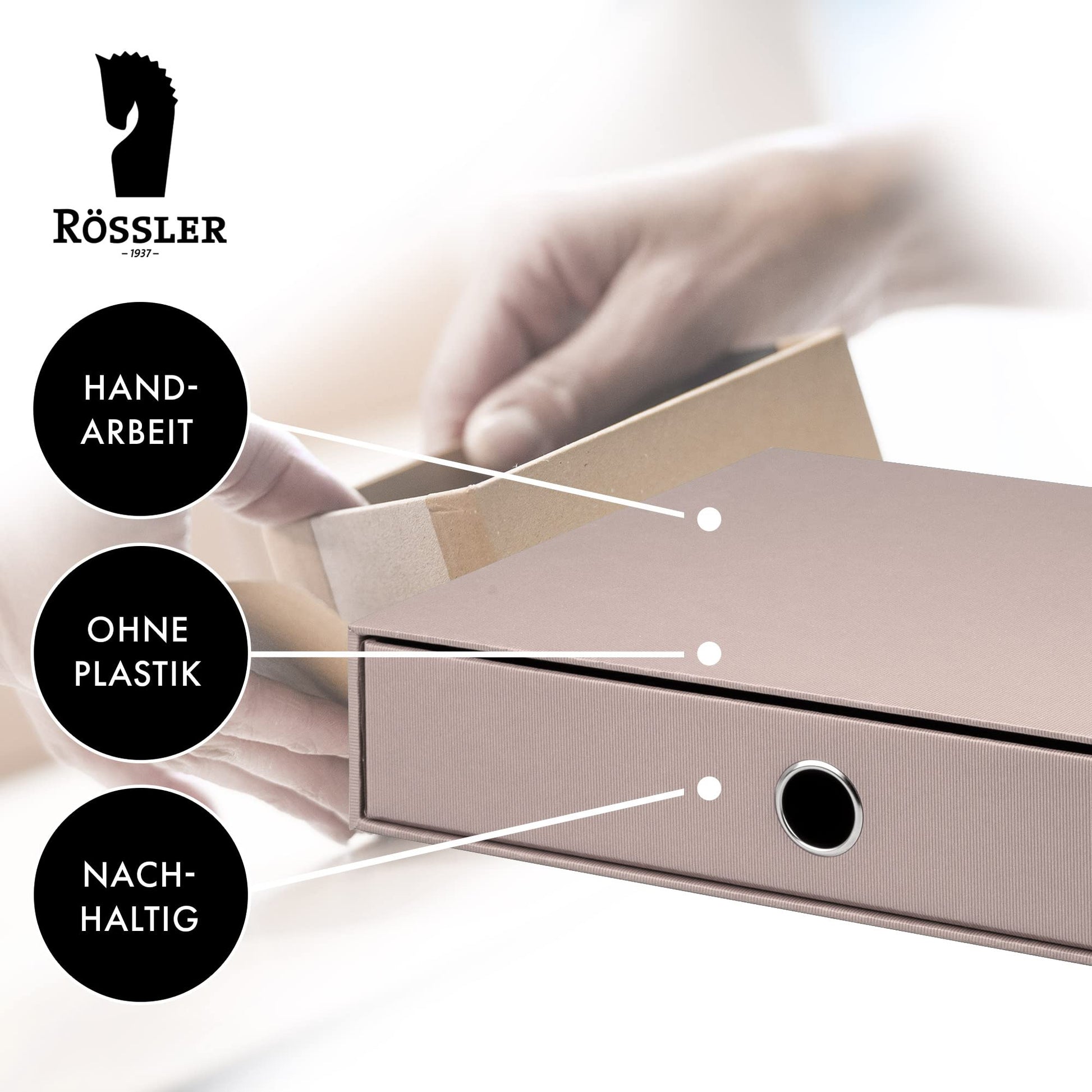 Rössler S.O.H.O. A4 1 Drawer Filing Storage Box- Powder