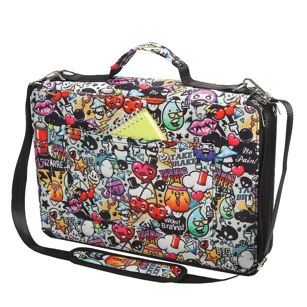 Lbxgap 384 Slots Pencil Case, 4-Layer Organizer with Shoulder Strap