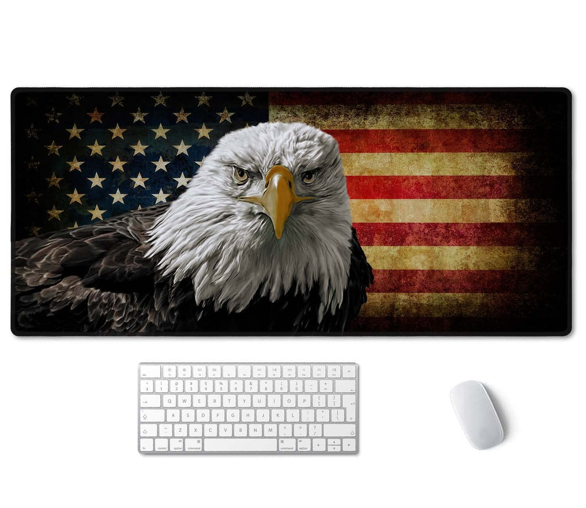 SSOIU Extended Gaming Mouse Pad - Non-Slip Water-Resistant Rubber Base Computer Keyboard Mouse Mat