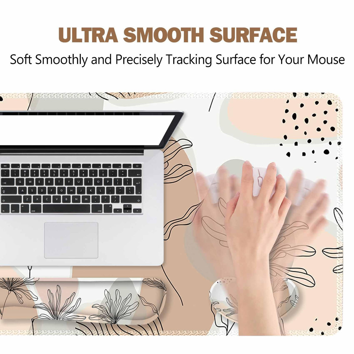 ToLuLu Extended Gaming Mouse Pad, Memory Foam Ergonomic Keyboard Mouse Wrist Rest Support Set