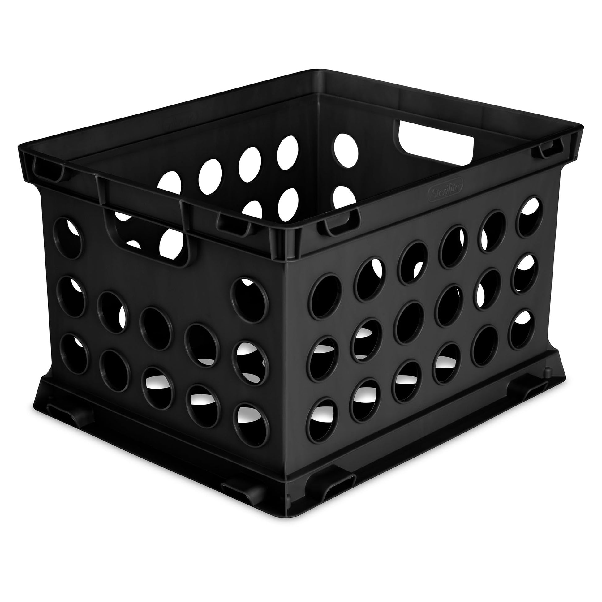 Sterilite File Crate, Stackable Plastic Storage Bin with Handles, Organize Files at Home, Garage