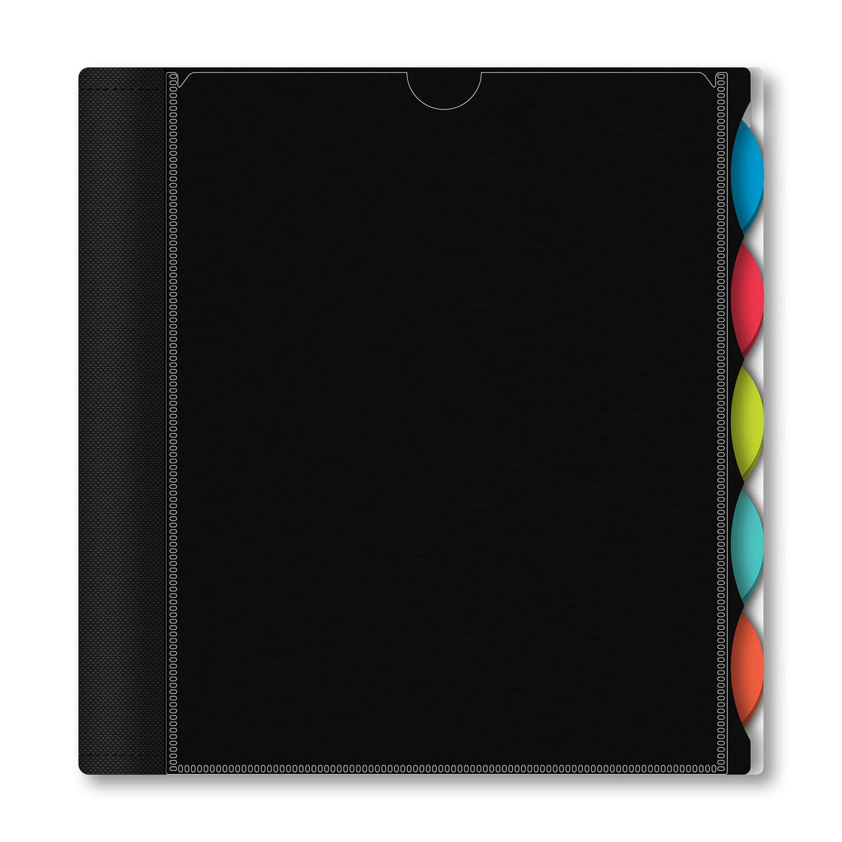 IQ+ iScholar Poly Cover 10 Subject Notebook, College Ruled, 11 x 8.5 Inch, 250 Sheets, Black