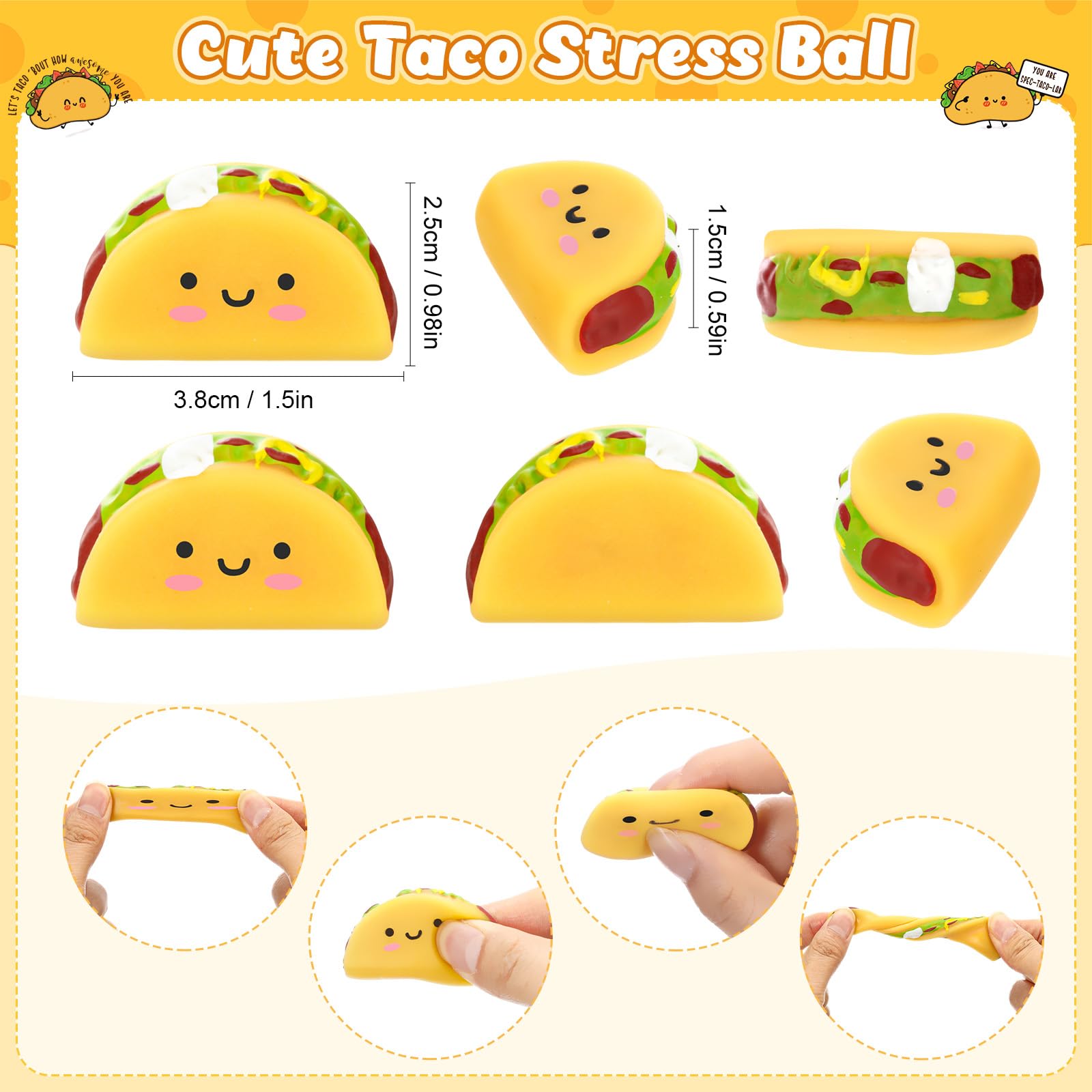 TecUnite Taco 20 Sets Classroom Motivation Gifts Bulk